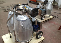Two Buckets Mobile Milking Machine, Vacuum Pump Dairy Milking Equipment